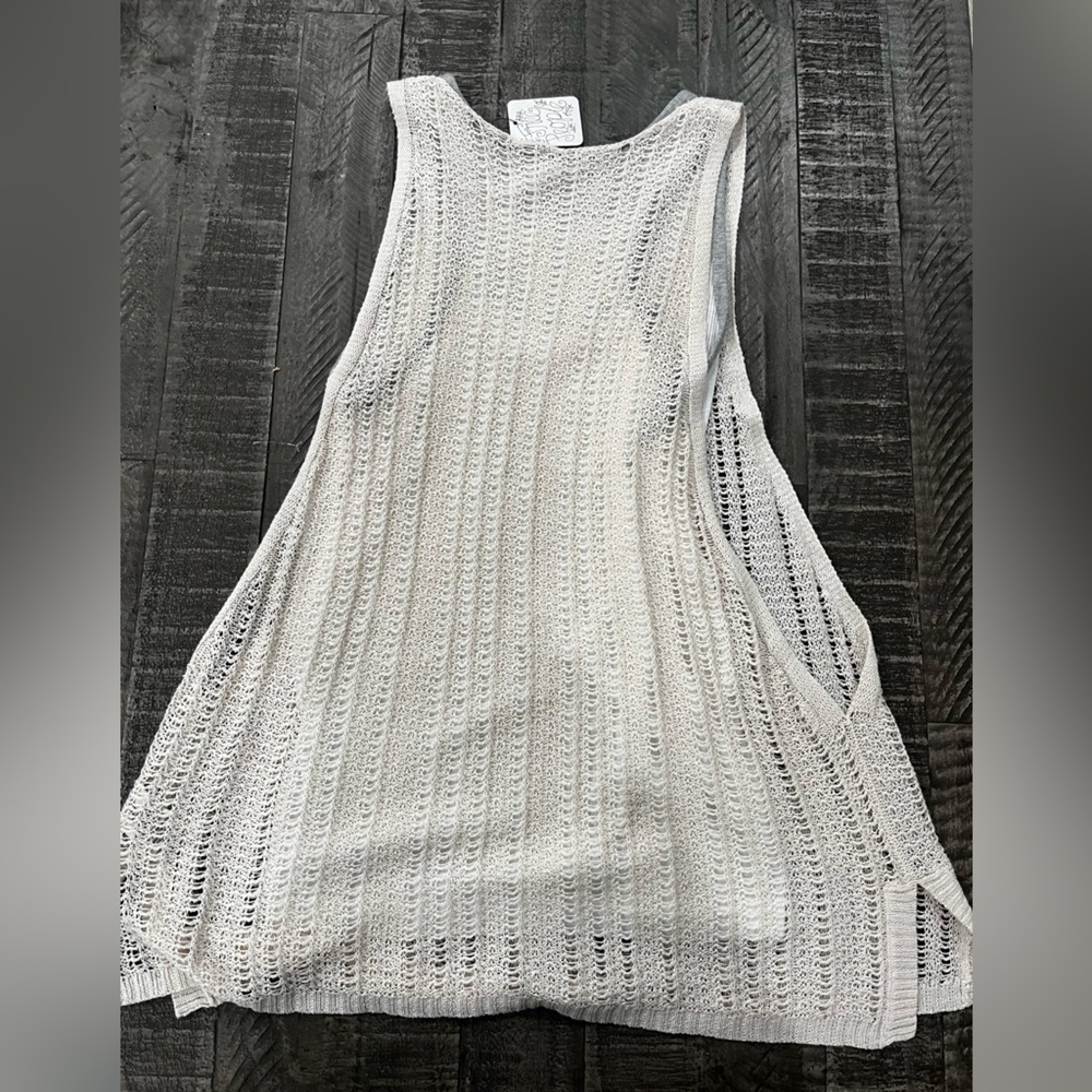Free People Gray and Cream Knit Top - Picture 4 of 4